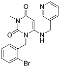 1-(2-BROMOBENZYL)-3-METHYL-6-[(PYRIDIN-3-YLMETHYL)AMINO]PYRIMIDINE-2,4(1H,3H)-DIONE Struktur