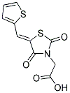 (2,4-DIOXO-5-THIOPHEN-2-YLMETHYLENE-THIAZOLIDIN-3-YL)-ACETIC ACID Struktur