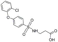 BETA-ALANINE, N-[[4-(2-CHLOROPHENOXY)PHENYL]SULFONYL]- Struktur