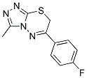 6-(4-FLUOROPHENYL)-3-METHYL-7H-[1,2,4]TRIAZOLO[3,4-B][1,3,4]THIADIAZINE Struktur