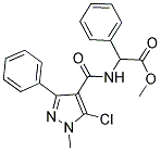 METHYL 2-([(5-CHLORO-1-METHYL-3-PHENYL-1H-PYRAZOL-4-YL)CARBONYL]AMINO)-2-PHENYLACETATE Struktur