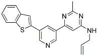 N-ALLYL-6-[5-(1-BENZOTHIEN-2-YL)PYRIDIN-3-YL]-2-METHYLPYRIMIDIN-4-AMINE Struktur