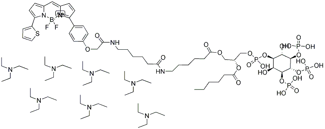 BODIPY(R) TR-X C6-PHOSPHATIDYLINOSITOL 3,4,5-TRIPHOSPHATE, HEPTA(TRIETHYLAMMONIUM) SALT Struktur