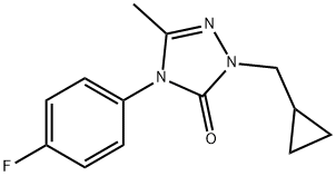 2-(CYCLOPROPYLMETHYL)-4-(4-FLUOROPHENYL)-5-METHYL-2,4-DIHYDRO-3H-1,2,4-TRIAZOL-3-ONE Struktur