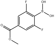 4-METHOXYCARBONYL-2,6-DIFLUOROPHENYLBORONIC ACID Struktur