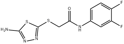 2-[(5-AMINO-1,3,4-THIADIAZOL-2-YL)SULFANYL]-N-(3,4-DIFLUOROPHENYL)ACETAMIDE Struktur