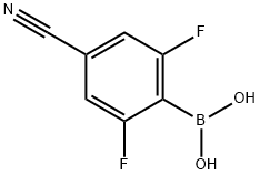 4-CYANO-2,6-DIFLUOROPHENYLBORONIC ACID Struktur