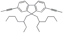 9,9-DI(2'-ETHYLHEXYL)-2,7-DI-1-PROPYNYL-9H-FLUORENE Struktur