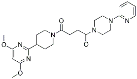 1-[4-(4-(4,6-DIMETHOXYPYRIMIDIN-2-YL)PIPERIDIN-1-YL)-1,4-DIOXOBUTYL]-4-(PYRIDIN-2-YL)PIPERAZINE Struktur