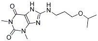 8-[(3-ISOPROPOXYPROPYL)AMINO]-1,3-DIMETHYL-3,7-DIHYDRO-1H-PURINE-2,6-DIONE Struktur