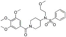 4-((2-METHOXYETHYL)(PHENYLSULPHONYL)AMINO)-1-(3,4,5-TRIMETHOXYBENZOYL)PIPERIDINE Struktur