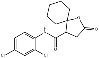 N-(2,4-DICHLOROPHENYL)-2-OXO-1-OXASPIRO[4.5]DECANE-4-CARBOXAMIDE Struktur