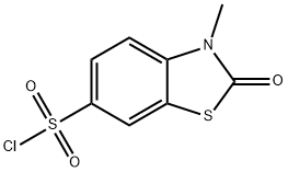 3-METHYL-2-OXO-2,3-DIHYDRO-1,3-BENZOTHIAZOLE-6-SULFONYL CHLORIDE Struktur