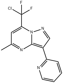 7-[CHLORO(DIFLUORO)METHYL]-5-METHYL-3-(2-PYRIDINYL)PYRAZOLO[1,5-A]PYRIMIDINE Struktur