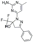 1-(2-AMINO-6-METHYLPYRIMIDIN-4-YL)-3-PHENYL-5-(TRIFLUOROMETHYL)-4,5-DIHYDRO-1H-PYRAZOL-5-OL Struktur