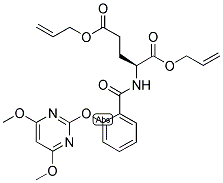 (2S)-2-[2-[(4,6-DIMETHOXYPYRIMIDIN-2-YL)OXY]BENZAMIDO]PENTANEDIOIC ACID, DIALLYL ESTER Struktur