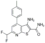 3-AMINO-6-DIFLUOROMETHYL-4-P-TOLYL-THIENO[2,3-B]PYRIDINE-2-CARBOXYLIC ACID AMIDE Struktur