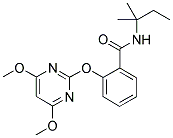 2-[2-[(4,6-DIMETHOXYPYRIMIDIN-2-YL)OXY]BENZAMIDO]-2-METHYLBUTANE Struktur