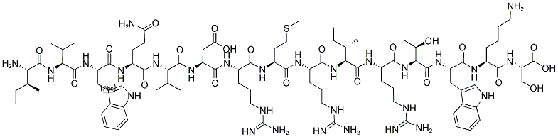 H-ILE-VAL-TRP-GLN-VAL-ASP-ARG-MET-ARG-ILE-ARG-THR-TRP-LYS-SER-OH Struktur