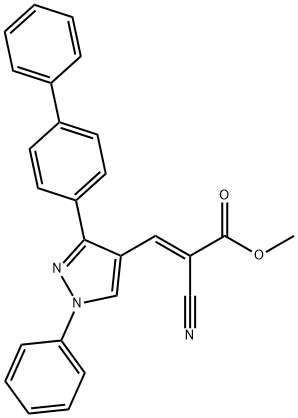 METHYL (E)-3-(3-[1,1'-BIPHENYL]-4-YL-1-PHENYL-1H-PYRAZOL-4-YL)-2-CYANO-2-PROPENOATE Struktur