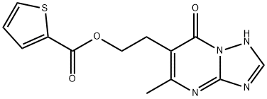 2-(5-METHYL-7-OXO-4,7-DIHYDRO[1,2,4]TRIAZOLO[1,5-A]PYRIMIDIN-6-YL)ETHYL 2-THIOPHENECARBOXYLATE Struktur