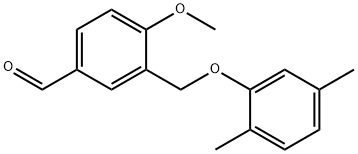 3-(2,5-DIMETHYL-PHENOXYMETHYL)-4-METHOXY-BENZALDEHYDE Struktur