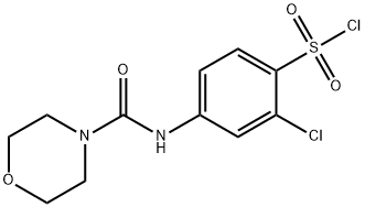 2-CHLORO-4-[(MORPHOLINE-4-CARBONYL)-AMINO]-BENZENESULFONYL CHLORIDE Struktur