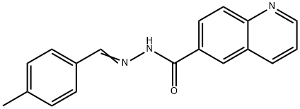 N'-[(Z)-(4-METHYLPHENYL)METHYLIDENE]-6-QUINOLINECARBOHYDRAZIDE Struktur