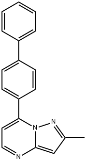 7-[1,1'-BIPHENYL]-4-YL-2-METHYLPYRAZOLO[1,5-A]PYRIMIDINE Struktur