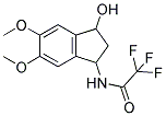 2,2,2-TRIFLUORO-N-(3-HYDROXY-5,6-DIMETHOXY-2,3-DIHYDRO-1H-INDEN-1-YL)ACETAMIDE Struktur