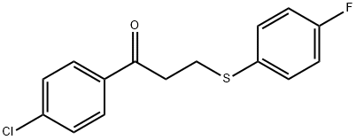 1-(4-CHLOROPHENYL)-3-[(4-FLUOROPHENYL)SULFANYL]-1-PROPANONE Struktur