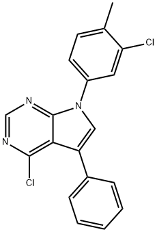 4-CHLORO-7-(3-CHLORO-4-METHYLPHENYL)-5-PHENYL-7H-PYRROLO[2,3-D]PYRIMIDINE Struktur