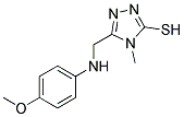 5-[(4-METHOXY-PHENYLAMINO)-METHYL]-4-METHYL-4 H-[1,2,4]TRIAZOLE-3-THIOL Struktur