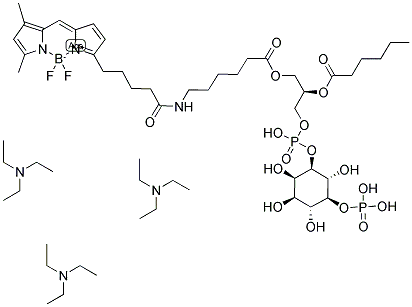 BODIPY(R) FL C5, C6-PHOSPHATIDYLINOSITOL 5-PHOSPHATE, TRIS(TRIETHYLAMMONIUM) SALT Struktur