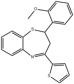 2-(2-METHOXYPHENYL)-4-(2-THIENYL)-2,3-DIHYDRO-1,5-BENZOTHIAZEPINE Struktur