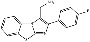 C-[2-(4-FLUORO-PHENYL)-BENZO[D]IMIDAZO[2,1-B]THIAZOL-3-YL]-METHYLAMINE Struktur