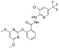 2-[(4,6-DIMETHOXYPYRIMIDIN-2-YL)OXY]BENZOIC ACID, 2-[3-CHLORO-5-(TRIFLUOROMETHYL)PYRIDIN-2-YL]HYDRAZIDE Struktur