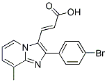 3-[2-(4-BROMO-PHENYL)-8-METHYL-IMIDAZO[1,2-A]-PYRIDIN-3-YL]-ACRYLIC ACID Struktur