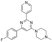 4-(4-FLUOROPHENYL)-6-(4-METHYLPIPERAZIN-1-YL)-2-PYRIDIN-4-YLPYRIMIDINE Struktur