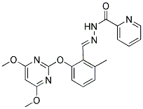 N-[1-AZA-2-[2-[(4,6-DIMETHOXYPYRIMIDIN-2-YL)OXY]-6-METHYLPHENYL]ETHENYL]PYRIDINE-2-CARBOXAMIDE Struktur