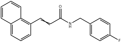 N-(4-FLUOROBENZYL)-3-(1-NAPHTHYL)ACRYLAMIDE Struktur