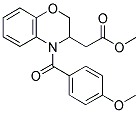 METHYL 2-[4-(4-METHOXYBENZOYL)-3,4-DIHYDRO-2H-1,4-BENZOXAZIN-3-YL]ACETATE Struktur