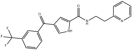 N-[2-(2-PYRIDINYL)ETHYL]-4-[3-(TRIFLUOROMETHYL)BENZOYL]-1H-PYRROLE-2-CARBOXAMIDE Struktur