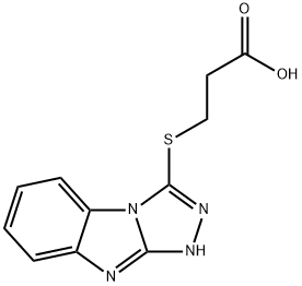 3-(9H-BENZO[4,5]IMIDAZO[2,1-C][1,2,4]TRIAZOL-3-YLSULFANYL)-PROPIONIC ACID Struktur