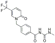 1-[4-(2,4-DIAZA-1,3-DIOXOPENT-1-YL)BENZYL]-5-(TRIFLUOROMETHYL)-2-PYRIDONE Struktur