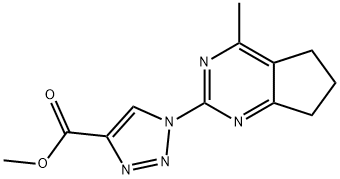 METHYL 1-(4-METHYL-6,7-DIHYDRO-5H-CYCLOPENTA[D]PYRIMIDIN-2-YL)-1H-1,2,3-TRIAZOLE-4-CARBOXYLATE Struktur