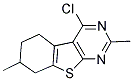 4-CHLORO-2,7-DIMETHYL-5,6,7,8-TETRAHYDRO[1]BENZOTHIENO[2,3-D]PYRIMIDINE Struktur