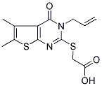 (3-ALLYL-5,6-DIMETHYL-4-OXO-3,4-DIHYDRO-THIENO[2,3-D]PYRIMIDIN-2-YLSULFANYL)-ACETIC ACID Struktur