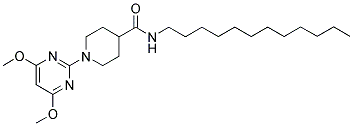 1-(4,6-DIMETHOXYPYRIMIDIN-2-YL)-N-DODECYLPIPERIDINE-4-CARBOXAMIDE Struktur