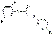 2-[(4-BROMOPHENYL)SULFANYL]-N-(2,5-DIFLUOROPHENYL)ACETAMIDE Struktur